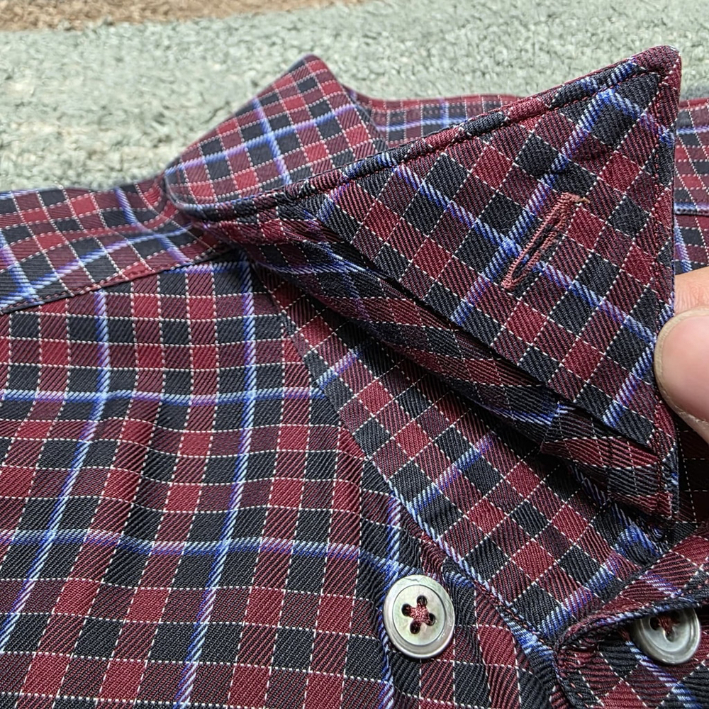 Ermenegildo Zegna Casual Button Down Shirt Red Plaid Made In Italy Mens Size XXL - Picture 6 of 10